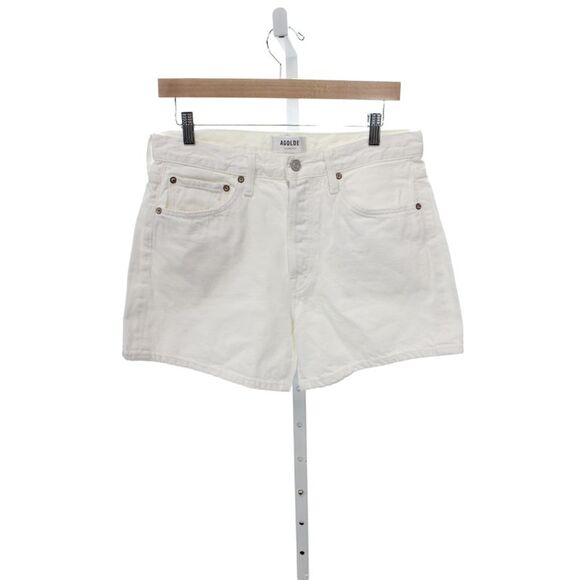 Agolde Pants - Agolde Womens Cut-Off White Shorts 100% Regenerative Cotton Size 27